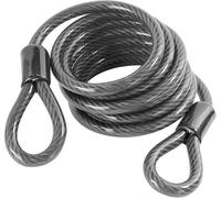 Kyaoayo-Câble À Boucle Universel, Câble Antivol En Spirale, À 2 Boucles Pour Vélo, Vtt, 180 Cm X 9.78 Mm, Câble En Acier Gainé De Plastique ¿ Câble En Acier ¿ Câble À Boucle Robuste ¿ Câble De Sécuri
