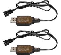 Kyaoayo-Câble De Charge Usb De 7.4v 800ma Avec Connecteur Sm-3p Pour Excavatrices Rc, Camions, Réservoirs, Huina 1575 Rc Véhicules D'ingénierie, De43 De60 Rc Véhicules, 7.4v Batterie Chargeur Usb-Sana