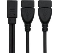 KYAOAYO-Câble D'Extension De Charge Usb-C Splitter Type-C Femelle Dc 5V Vers Double Usb 2.0 Standard Type-A Femelle