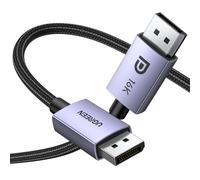 KYAOAYO-Câble Displayport 2.1 Certifié Vesa Câble Dp Vers Dp 2.1 Supporte 16K 30Hz 8K 60Hz 4K 240Hz 40Gbps Hdr Hdcp 3D Hdr Nylon Tressé Compatible Avec Laptop Moniteur Gaming Hdtv Projecteur (2M)