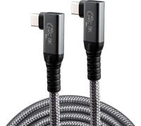 KYAOAYO-Câble Thunderbolt 4 D'Extension(2M), Coudé 90 Degrés Câble Usb 4 40 Gbit/S, 240W Câble Usb Type C Charge Rapide, 8K60Hz Usb C Chargeur Avec Samsung S24/S23, Câble Thunderbolt 3, Macbook,Ssd