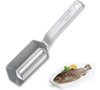 Kyaoayo-Cailleur À Poisson Avec Plateau Collecteur D'écailles, Aluminium, Revêtement Spécial Alimentaire, Acier Inoxydable, 21 X 5,9 X 5,3 Cm, Scalex, Argenté, 65002260