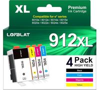 KYAOAYO-Cartouche 912 Xl Compatibles Pour 912 912 Xl Pour Officejet Pro 8022E 8024 8024E 8025 8025E 8020E 8023 Pour Officejet 8012 8012E 8014E 8015E 8010E 8010 (4-Pack)