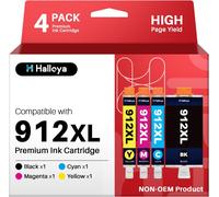 KYAOAYO-Cartouche D'Encre 912Xl Multipack Compatible Avec 912 Xl Remplacement Pour Offcejet 8012/8014/ 8015/8017 Offcejet Pro Series 8022/8023/ 8024/8025 Imprimante (Pack De 4)