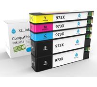 KYAOAYO-Cartouches D'Encre Compatibles Avec 973X / 973X Pack Économique De 5 (Cmy + 2X Bk 2X L0S07Ae, F6T81Ae, F6T82Ae, F6T83Ae. Capacité 2 X 10 000 Pages, 3 X 7000 Pages, Pour Pagege