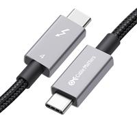 KYAOAYO-Certifié Intel] Cable Thunderbolt 4 Tressé 40Gbps 0,5M Noir, Recharge 240 W Power Delivery Et Vidéo 8K - Entièrement Compatible Avec Thunderbolt 3, Usb 4 Pour Apple Macbook Pro, Imac