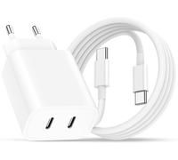 Kyaoayo-Chargeur Rapide Pour Iphone 16/15/16/15 Pro/15 Pro /15 Plus,20w Double Pr Usb C Et 2m Câble Pour Ipad Pro 13/11 2024/12.9/Air 13 11/Mini/10 Génération,Adaptateur Secteur Type C Embout Charg