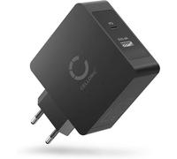 KYAOAYO-Chargeur Usb Pour Téléphone Smartphone Tablette Avec Usb Pd Power Delivery 57W - 5.4A Bloc Alimentation Usb 2X Pr Usb Chargeur Multi Usb Adaptateur Secteur Usb 2 Ports Chargeur Secteur