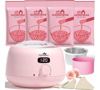 Kyaoayo-Chauffe Cire Epilation Professionnelle Pour Femme Avec 400g Perles, 30 Bâtonnets De Cire Et Un Bol En Silicone Pour Tout Le Corps