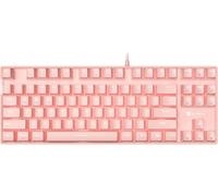 KYAOAYO-Clavier Mécanique Sans Fil Usb - Clavier De Jeu Filaire Led - Rétroéclairage Led - Interrupteur Bleu - 100 Touches - Disposition Américaine (Rose)