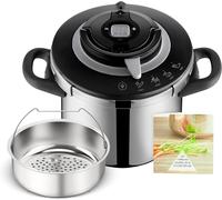 Kyaoayo-Cocotte-Minute, 5-8 Personnes, Induction, 4programmes De Cuisson, Cuisson Rapide, Ouverture Et Fermeture Du Couvercle D'une Seule Main, Clipso+ Chef 8l, P4551400, Noir