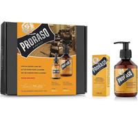 Kyaoayo-Coffret Soin Barbe Wood & Spice (2 Produits) - Coffret Cadeau Pour Hommes Avec Nettoyant À Barbe Et Huile À Barbe, Parfum Avec Cumin Et Safran - Fabriqué En Italie