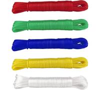 KYAOAYO-Corde À Linge Cristal Indéchirable De 20 M Pour La Maison, Le Jardin Et Le Camping \ Corde À Linge Robuste En Polyester Et Revêtement Plastique, Couleurs Assorties Transparent