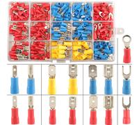 KYAOAYO-Cosses Electriques Isolée A Sertir 280 Pcs, Kits, Assortiment Connecteurs Ronde Cosses Plates Femelles Cosses Fourches