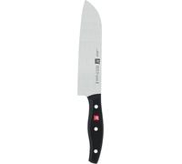 Kyaoayo-Couteau Santoku, Lame 18 Cm, Acier Inoxydable, Manche Noir, Série Twin Pollux