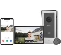 KYAOAYO-Cp5 Visiophone Connecté Wifi, Résolution 1080P, Moniteur Tactile Couleur 7"", Portier Vidéo À Installation 2 Fils, Déverrouillage À Distance, Audio Bidirectionnel, Vision Nocturne, Design Comp