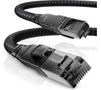 KYAOAYO-Csl ¿ Câble Réseau Cat 8.1 40 Gbits ¿ 3 M ¿ Gaine En Coton ¿ Black Series ¿ Câble Lan Rj45 ¿ Câble Ethernet Cat 8 Gigabit ¿ 40 000 Mbits ¿ Blindage S/Ftp Pimf ¿ Compatible Avec Cat 6 Cat 7