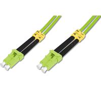 KYAOAYO-Dk-2533-02-5 ¿ Câble À Fibre Optique Om5 ¿ 2 M ¿ Lc À Lc ¿ Câble Fibre Optique Duplex ¿ 1/10/40/100 Gbit/S ¿ Mm Multimode Lan ¿ Type De Fibre 50/125 ¿ Vert Citron (Lime Green)