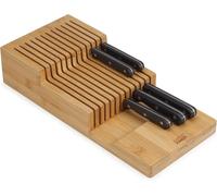 Kyaoayo-Drawerstore Porte Couteaux Vide, Jusqu'à 12 Couteaux De Cuisine, Organisation Des Tiroirs, Bambou, Bamboo