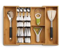 Kyaoayo-Drawerstore Rangement Des Couverts, Ustensiles De Cuisine Et Accessoires De Cuisine, Dans Un Tiroir - Bambou