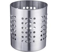 Kyaoayo-Egouttoir À Couverts/Porte-Ustensiles, Rond, Diamètre 10 Cm, Hauteur 13 Cm, Acier Inoxydable, Argent, 69012211