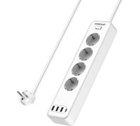 KYAOAYO-Est Une Réglette De 4 Pr s Avec 4 Ports Usb, Avec Une Puissance imale De 4000W Et 16A. Elle Comprend Une Pr Usb-C,Blanche.