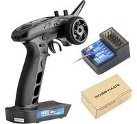 KYAOAYO-Flysky Fs Gt5 Émetteur Rc Avec Récepteur Gyroscopique Fs Bs6, 2,4 Ghz 6 Canaux Rc Voiture Radio Émetteur Et Récepteur [F.Safe Hors De Contrôle, Réglage Abs, Afhds 2A]