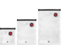 Kyaoayo-Fresh & Save Ensemble De Sachets Sous Vide, Sachets De Conservation Avec Fermeture À Glissière, 3 Tailles S, M, L, 10 Unités, Argent