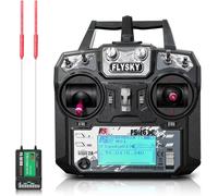 Kyaoayo-Fs-I6x Ensemble Émetteur 10 Canaux, Contrôleur Rc 2.4ghz Avec Récepteur Pour Drone Multirotor Avion Hélicoptère Planeur Bateau (Fs-I6x+Ia10b)-Hawk's Work