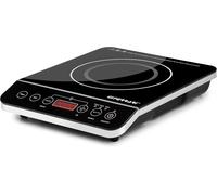 KYAOAYO-G10061 Plaque ¿¿ Induction Seul ""¿¿nergie"", 2000 W, Verre Temp¿¿r¿¿, Noir/Gris Acier