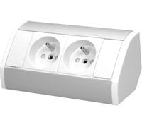 KYAOAYO-Gm-9005/W-G Multipr Electrique D'Angle Idéal Pour Cuisine, Bureau Et Plan De Travail, Montage En Saillie À 45°, 3680W