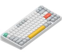 KYAOAYO-Halo75 V2 Kyeboard De Jeu Mécanique, Clavier Bluetooth 75 % Sans Fil Remplaçable À Chaud, Clavier Rétroéclairé Rvb 83 Kyes, Prend En Charge Bluetooth/2,4 Ghz/Usb-C (Blanc, Rouge Silencieux