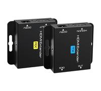 KYAOAYO-Hdmi Extender 60M 196Ft Extendeur Ethernet Adaptateur Rj45 Sur Cat 5E 6 7 8 Support Fonction D'Apprentis Edid 1080P Poc 3D Pour Lecteur Ps4 Ps5 Sky Xbox Hdtv