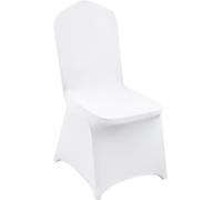 Kyaoayo-Housses De Cha Pliantes En Élasthanne Extensible, 12 Pcs, Housses De Protection Universelle, Amovibles Et Lavables, Pour Mariage, Vacances, Banquet, Fête, Célébration, Salle À Manger, Blanc