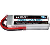 Kyaoayo-Hrb 4s 14.8v 3000mah 60c Rc Lipo Batterie Avec Prise En T Pour Hélicoptère:: Ours Rare E-Flite, Fury 15 Df, Etc.-Hrb Power