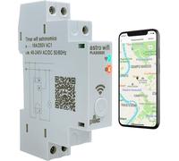 KYAOAYO-Interrupteur Horaire Astronomique - Quotidien/Hebdomadaire - Multifonction Wifi 48-230Vac - Astro Wifi Gris