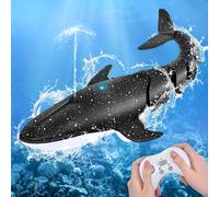 KYAOAYO-Jouet Baleine Télécommandé, 2.4 Ghz Baleine Bateau Télécommandé Jouet Avec Usb, Jouet Rc Baleine, Baleine Telecommande Cadeau Pour Garçons Et Filles De 6+ Ans Piscines Lacs (Noir)
