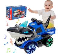 KYAOAYO-Jouet Monster Truck Requin Pour Enfants, Jouets Voiture Requin Avec Lumière Et Musique Pour Garçons Et Filles, Cadeau De Fête D'Anniversaire
