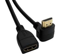 KYAOAYO-Jusqu'À Angle De 90 Degrés Connecteur Hdmi 1.4 Avec Ethernet Et 3D Type A Mâle Vers A Femelle Câble D'Extension 0.5 M