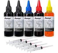 KYAOAYO-Kit D'Encre De Recharge 5 X 100 Ml Compatible Avec Canon 250 251 545Xl 546 Pg-560 Cl-561 Pg245 Cl246 Pgi270 Cli271 Pgi280 Cli281 Cartouche D'Encre Rechargeable Du Système Cis.(Pbk, Bk, C M, Y