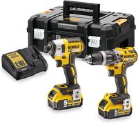 KYAOAYO-Kit Perceuse Dcd796 + Visseuse À Impact D 887 + 2 Batteries 5Ah + Chargeur Dcb115 + Mallette Tstak Dck266P2T-Qw