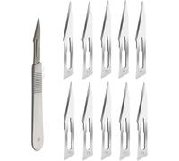 Kyaoayo-Lames De Scalpel # 11 Avec Manche # 3 ¿ Rasoir Stérile À Lame Unique Pour Dermaplaning, Dissection, Podologie Et Toilettage Professionnel, Retrait De L'acné, Réparation De Téléphone Portable