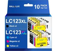 KYAOAYO-Lc123Xl Lc123 Lot De 10 Cartouches D'Encre Compatibles Avec Brother Lc123 Xl Lc-123 Pour Brother Mfc-J4410Dw Mfc-J6920Dw Dcp-J4110Dw Mfc-J6720Dw Dcp-J552Dw Mfc-J6520Dw Mfc-J870Dw