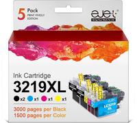 KYAOAYO-Lc3219Xl Lot De 5 Cartouches D'Encre De Rechange Pour Brother Lc3219 Xl Lc3217 3219Xl Pour Mfc-J5335Dw Mfc-J6530Dw Mfc-J5330Dw Mfc-J5730Dw Mfc-6935Dw Mfc-5930Dw (Noir Cyan Magenta Jaune Lot D