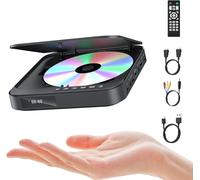 KYAOAYO-Lecteur Dvd Pour Tv, Mini Lecteur Dvd Hdmi, Hd 1080P - Prend En Charge Toutes Les Régions, Mémoire De Point D'Arrêt, Usb/Tf, Intégré Pal/Ntsc Et Télécommande