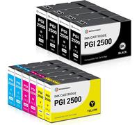 KYAOAYO-Lot De 10 Cartouches D'Encre 2500Xl Compatibles Avec Canon Pgi-2500Xl Pour ify Mb5050 Mb5150 Mb5155 Mb5350 Mb5450 Mb5455 Ib4050 Ib4150 (4 Noir, 2 Cyan, 2 Magenta, 2 Jaunes)