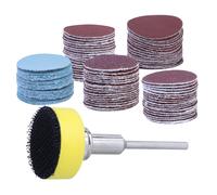 Kyaoayo-Lot De 100 Disques De Ponçage À Grain Mixte, 25 Mm, Kit De Disque De Ponçage Avec Tampon De Ponçage En Boucle Pour Outil Rotatif Dremel, Papier De Grain 100/180/240/1500/3000