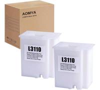 KYAOAYO-Lot De 2 Boîtes D'Entretien L3110 L3110 Pour Réservoir D'Encre Usée Ecotank Et-2720 Et-2803 Et-2800 Et-4700 Et-2710 Et-2715 Et-2721 Et-2726 L3110 L3210 L3155 0 L32 50 Imprimantes, Lot De 2