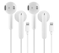 KYAOAYO-Lot De 2 Écouteurs Intra-Auriculaires Avec Câble Lightning Pour Iphone 14/13/12/11/8/7/X/Pro/Pro , Hi-Fi Stéréo Apple Lightning (Blanc)