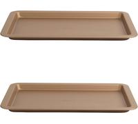 Kyaoayo-Lot De 2 Plaques De Cuisson Opulence Combo-8123 - Plaque De Cuisson Anti-Adhésive De 37 Cm - En Acier Au Carbone - Facile À Nettoyer - Sans Pfoa - Idéal Pour Légumes, Aliments Surgelés
